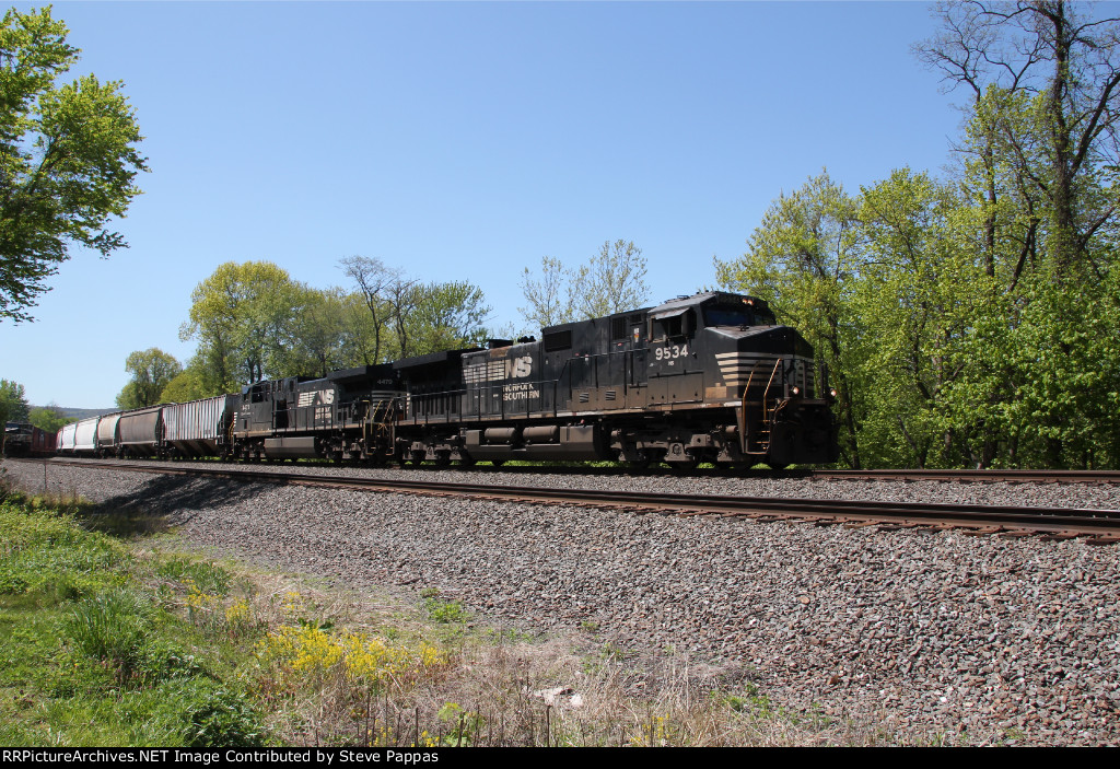 NS 9534 leads train 36A